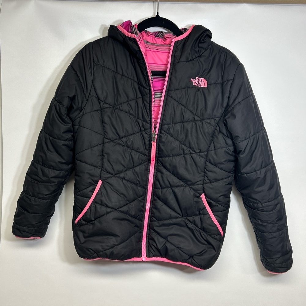 The North Face Black Jacket with Pink Highlights